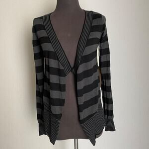 Striped Black and Gray Women's Sweater